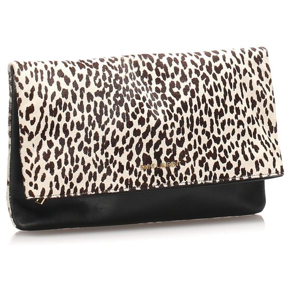 Pony Hair Fold Over Clutch by Saint Laurent - Picture 2 of 10